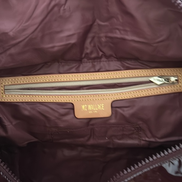 Like new MZ Wallace SMALL metro tote burgundy lacquer bag - Picture 8 of 8